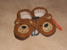 Teddy Bear Slippers Size 9/10 Kids Indoor/Outdoor, Easy On/Off, Warm Lining