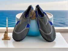 Men's Aqua Water Shoes Slip Resistant  SIZES 8-13 S6966 Black, Grey, Navy