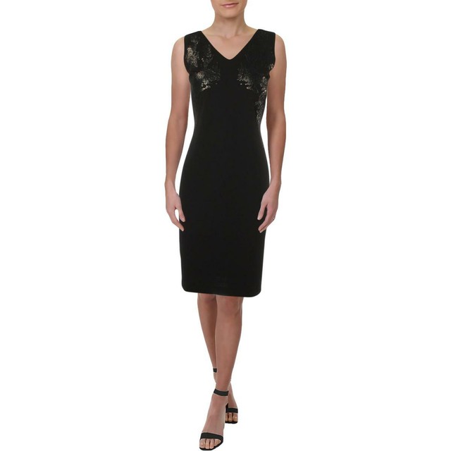 calvin klein embellished sheath dress