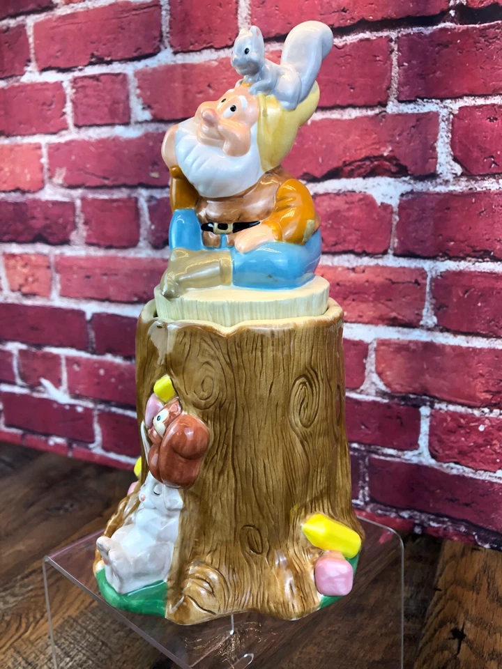 Usado - TREASURE CRAFT DISNEY SNOW WHITE & SEVEN DWARFS HAPPY Treat / tarro de galletas Foto 2 de 4