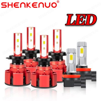 For Hyundai Tucson 2016-2018 6X 6000K LED Headlight Hi/Lo + Fog Light Bulbs