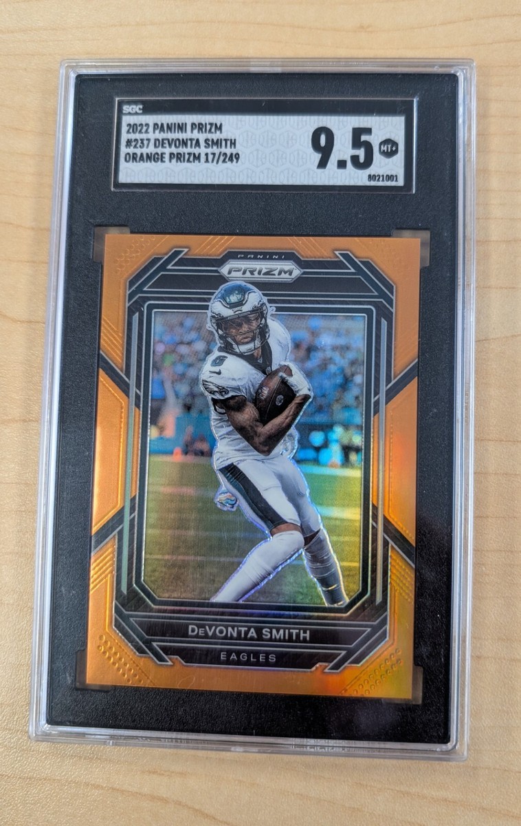 DeVonta Smith 2022 Panini Prizm #237 Orange Eagles /249 SGC 9.5