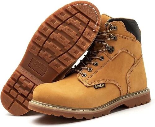 ACDSAF Work Boots for Men Waterproof Comfortable Anti-Fatigue Soft Toe size 10.5