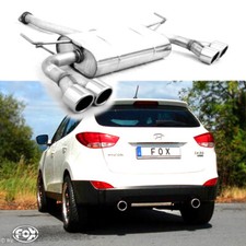 FOX Edelsdtahl Sportauspuff re li je 2x80mm eingerollt Hyundai ix35 ab Bj 2010