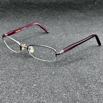 Ellen Tracy Lyra Half-Rim Eyeglasses Frame Rose Gold Flex 51-18-130 Used