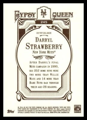 2012 Topps Gypsy Queen #245 Darryl Strawberry New York Mets | eBay