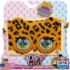 Purse Pets, Leoluxe Leopard Interactive Pet Toy and Crossbody Kids Purse with