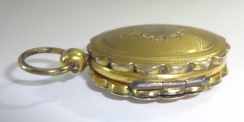 Antique Miniature Portrait of Man Mourning Hair Gold Filled Locket Pendant - Picture 12 of 15