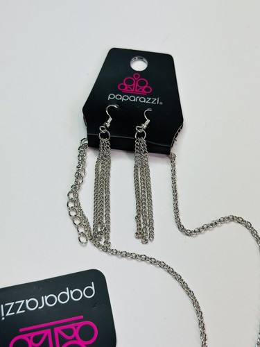 Schmuckset Paparazzi Halskette Ohrringe Armband Silber gelb, zart, mädchenhaft - Bild 18 von 19