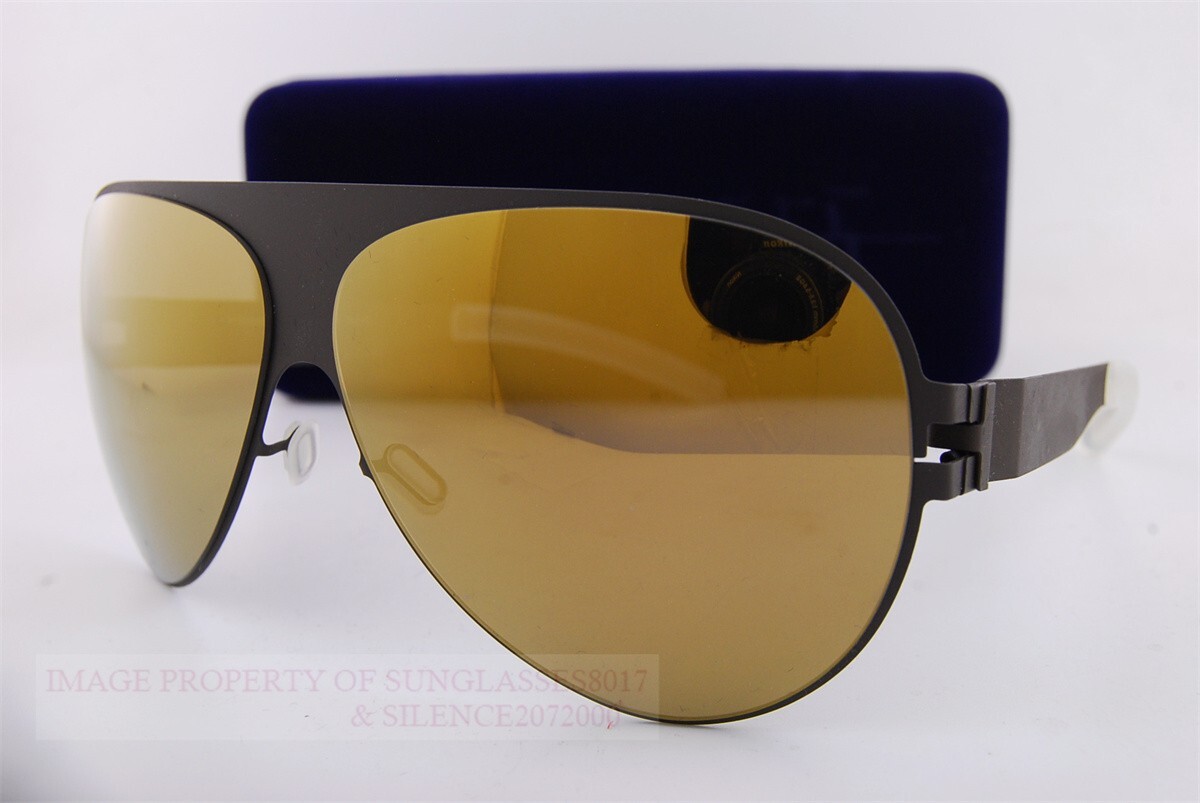 Brand New MYKITA Sunglasses FRANZ F70-Ebony Brown Gold Flash For
