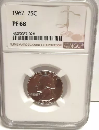 NGC 1962 George Washington 25c PF 68 Mint Coin