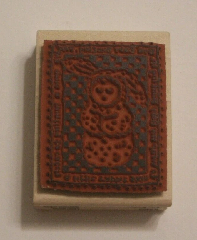 Резиновый штамп Baby Bunting K5253 Karen Foster Stampington & Company винтажный 1998 - Изображение 2 из 4