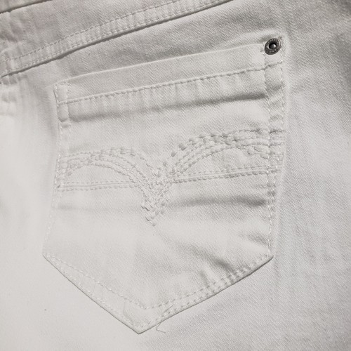 Reitmans Contrast Comfort Fit Jeans Womens 10 Petite White Pull On Straight Leg - Picture 7 of 13