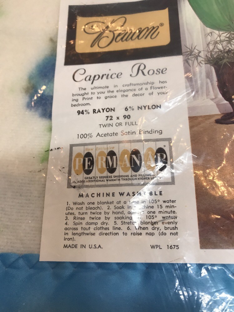 Couverture Beacon Twin Vintage Bleu Sarcelle 72x84 - Fabriquée Aux USA