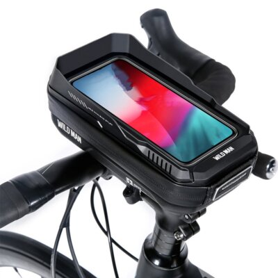WILD MAN Bike Bicycle Handlebar Pouch Waterproof Cell Phone Bag Bike Front Case