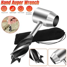 Multifunction Manual Hand Auger Wrench Wood Drill Outdoor Survival Settlers Tool