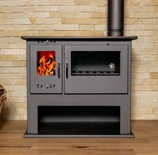 Poêle à Bois avec Four - Viki Lux 10,5 kW - Plaque Métallique