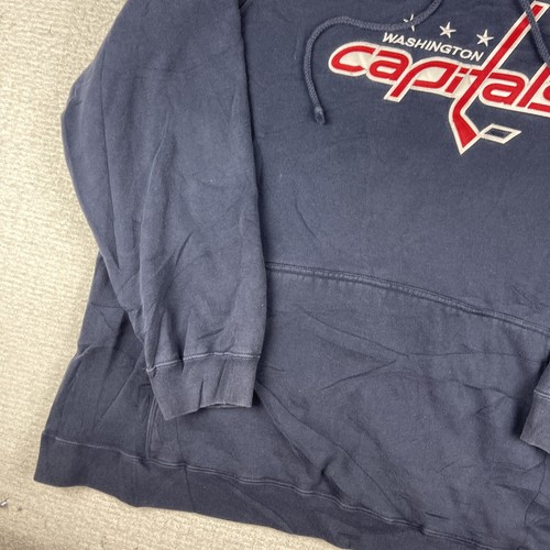 Vintage Washington Capitals Blue Embroidered Logo Pullover Hoodie Men’s 2XL - Bild 4 von 24