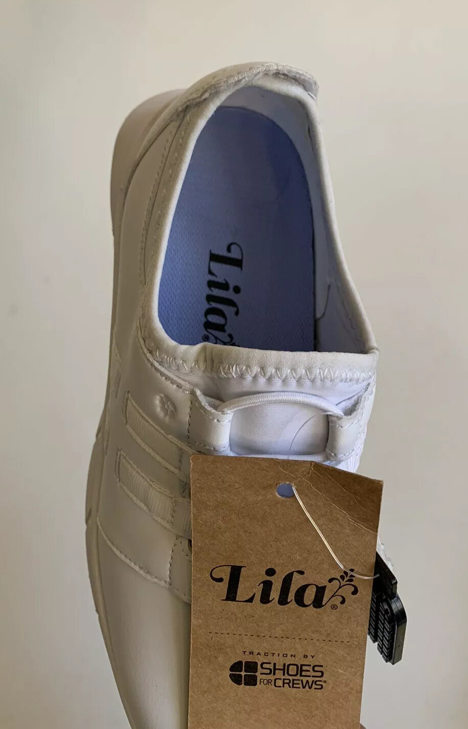 Shoes for Crew Lila X Women's White Slip On Slip Resistant Work Shoes