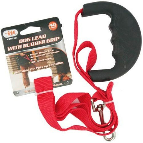40" LARGE 60 LB DOG LEASH LEAD HEAVY DUTY RUBBER HANDLE GRIP Pet