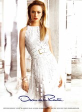 2009 Oscar de la Renta Raquel Zimmermann dress 1-page MAGAZINE AD