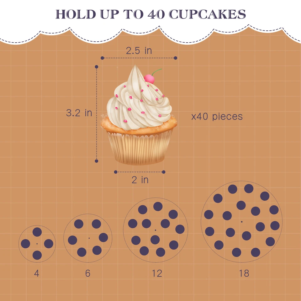 Suporte redondo para cupcake 4 camadas acrílico cupcake display transparente torre de cupcake luz LED - Imagem 4 de 4