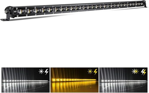 Led Light Bar Single 20/32/50" Slim Driving Combo Beam Off Road Fog Work Lights - Picture 10 of 29