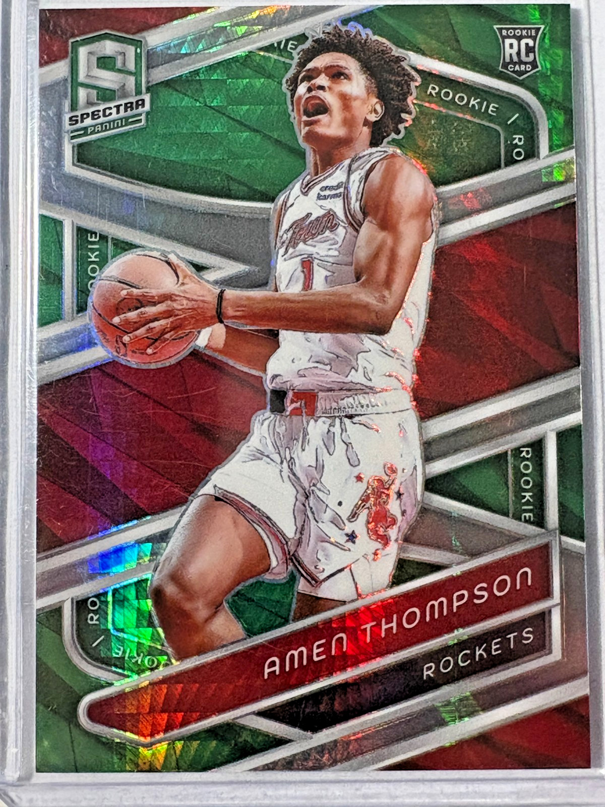 Amen Thompson 2023-24 Panini Spectra International Green #150 (RC) Rockets! /75