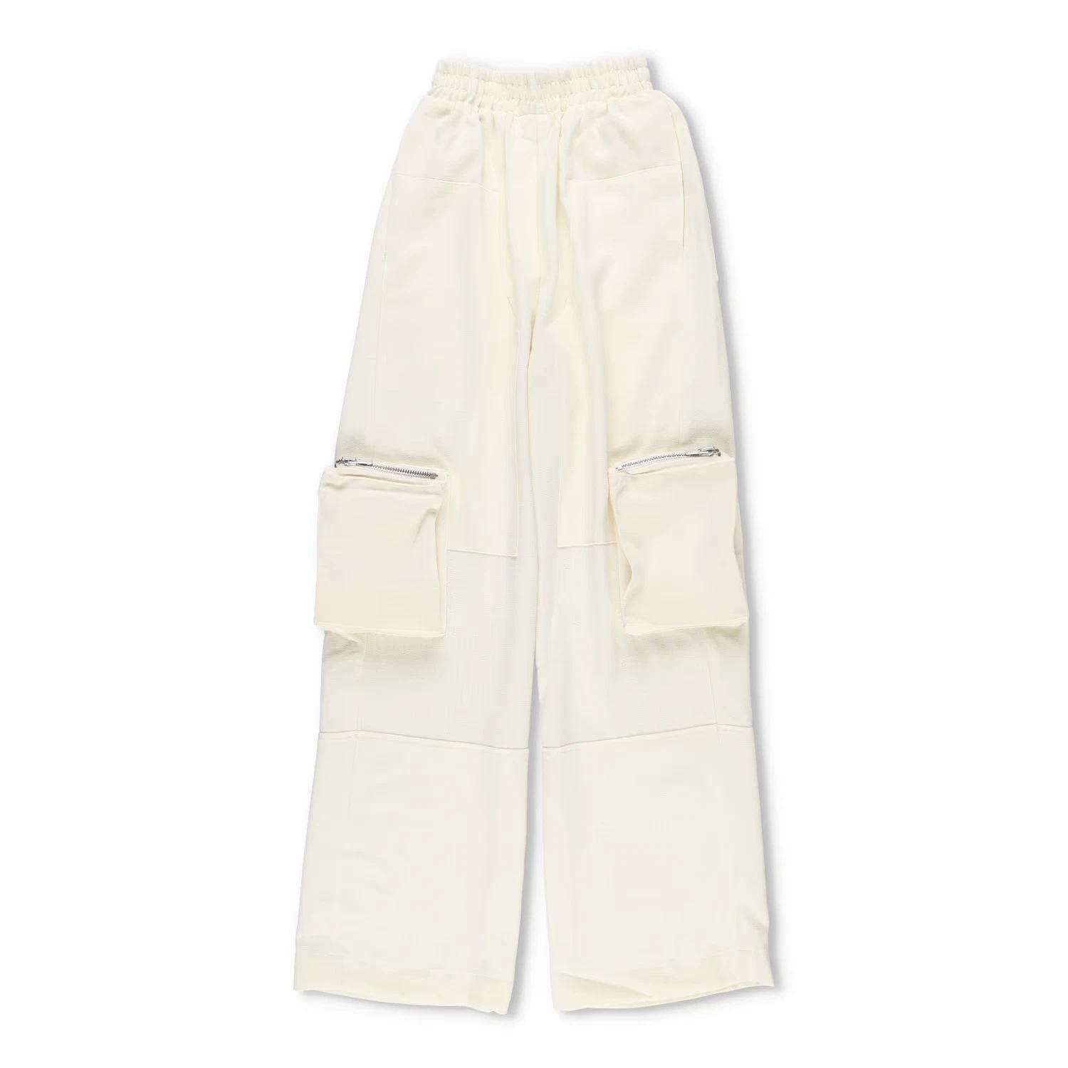 PARIS GEORGIA Womens Trousers Ivory White Wide Leg Side Pockets Size M RRP 250