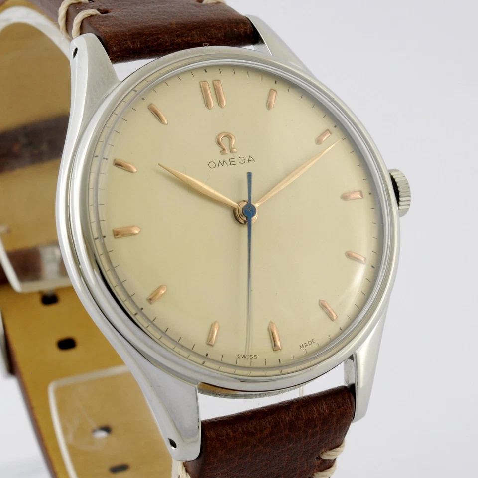 SWISS OMEGA REF 2506 FROM 1947' MANUAL WIND OVERSIZE 38MM STEEL GENTS WATCH - Image 4 of 4