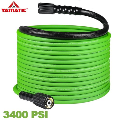 #ad YAMATIC 3400 PSI Pressure Washer Hose 1 4#x27;#x27; Upgraded Flexible Power Washer Hose $50.69
