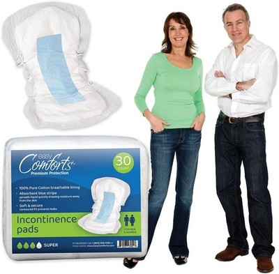 Premium Protection Incontinence Pads for Seniors, Super Absorbency for Day/Overn