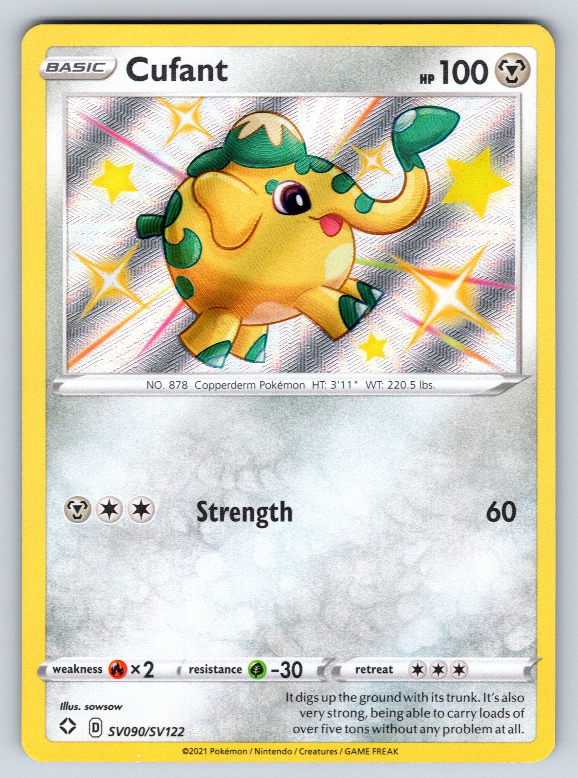 Holofoil Cufant SV090/SV122 Shining Fates: Shiny Vault NM