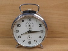 SVEGLIA OROLOGIO VEGLIA DA TAVOLO ART DECO meccanica acciaio non funzionante