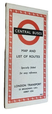 1963 London Transport Central Bus Karten Druck Ref. 163 Nr 1 guter Zustand  