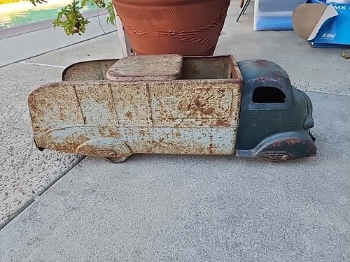 Vtg Marx Wyandotte 26” Truck Pressed Steel Ride On Toy