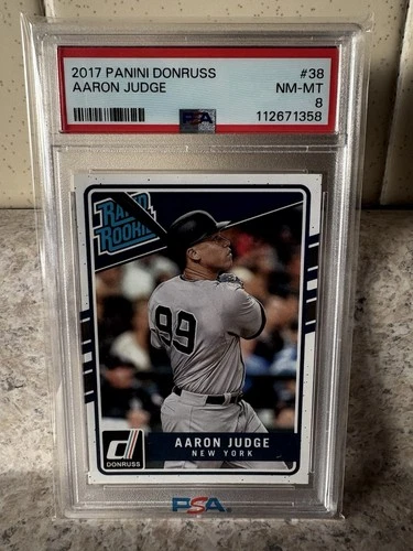 2017 Panini Donruss - Rated Rookies Aaron Judge #38 (RC) New York Yankees PSA 8!