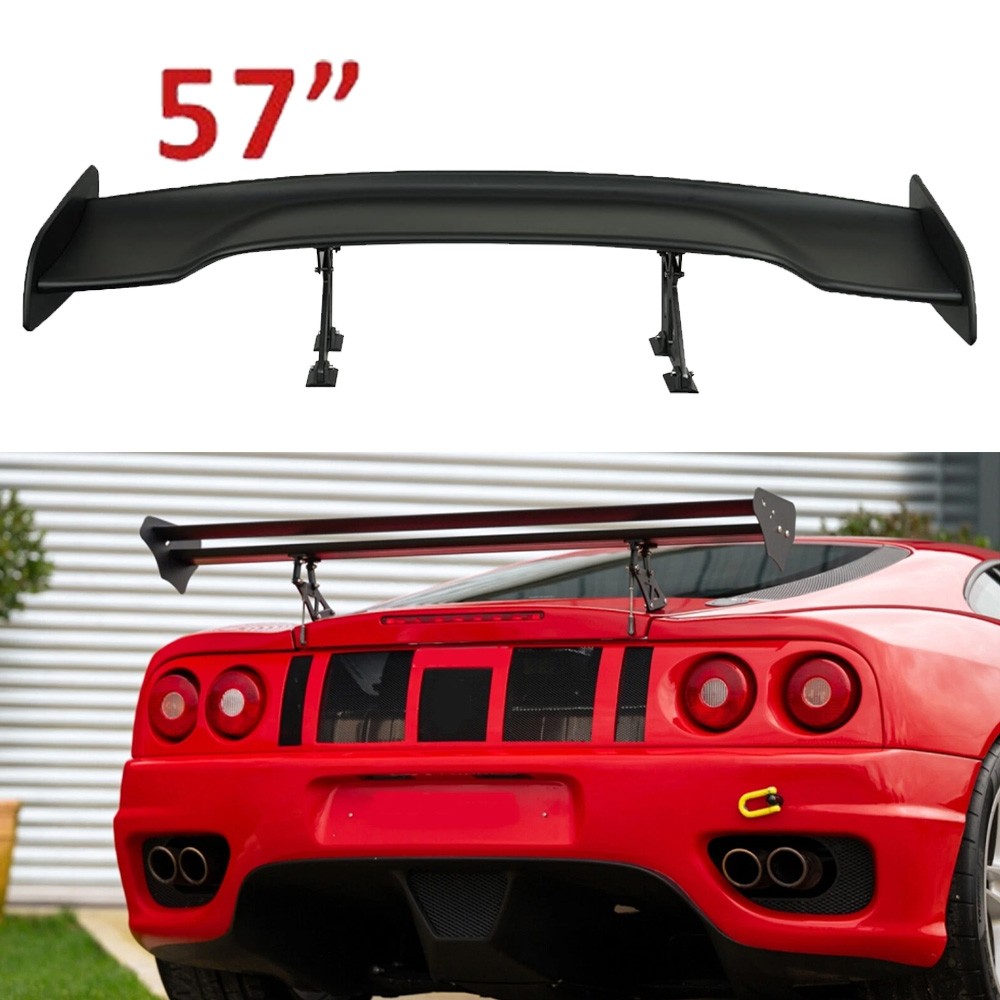 Rear Trunk Spoiler Lip Wing Matte Black Color Upper 57in For Ferrari 360 Modena