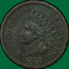 1878 Indian Head Cent Extremely Fine XF Coin, Corrosion #40803