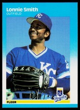 1987 Fleer - Lonnie Smith #381 - Kansas City Royals