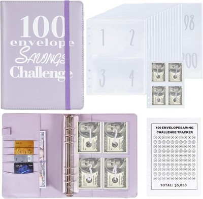 100 Day Savings Challenge Binder, Envelope Challenge Binder Saving Money Challen
