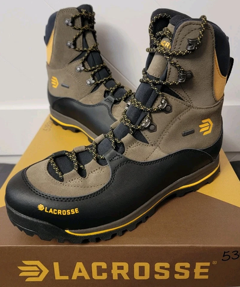 Lacrosse Mens Ursa ES Brown/Gold GTX Waterproof 8" Hunting/Hiking Boots, sz 10.5 - Image 2 of 4