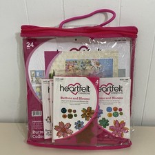 Heartfelt Creations BUTTONS AND BLOOMS Collection Stamps Dies Paper Pad Case