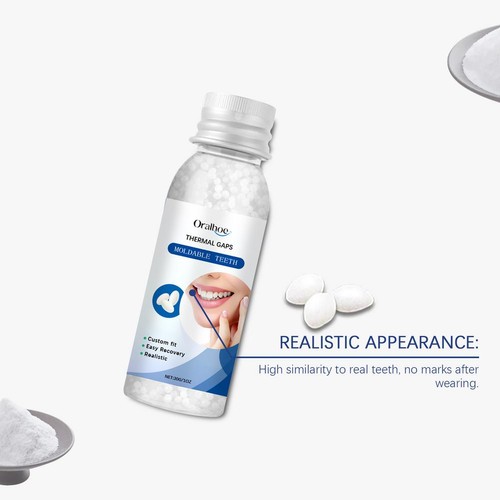 Tooth Solid-Gel Temporary MoldableRepair Kit Thermal Bead FittingTeeth D7 F4* - Picture 11 of 17