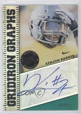 2013 Press Pass Fanfare Gridiron Graphs Silver 14/99 Kenjon Barner Auto 0f6