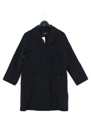 Weekend Max Mara Damen Mantel L Blau 100% Wolle Overcoat