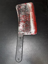 Cleaver Toy Bloody Weapon Prop Knife Fancy Dress Up Halloween Costume Accessory