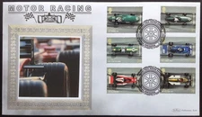 GB Benham 2007 Grand Prix Motor Racing Set on First Day Cover, Silverstone S/H/S