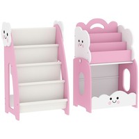 3-In-1 Kinderregal Mit Spielzeugaufbewahrung, Modularer BüCherregal Mit 4 Tasch