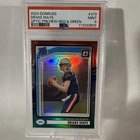 2024 Donruss Rated Rookie Drake Maye 379 Optic Preview Red Green Prizm  RC PSA 9
